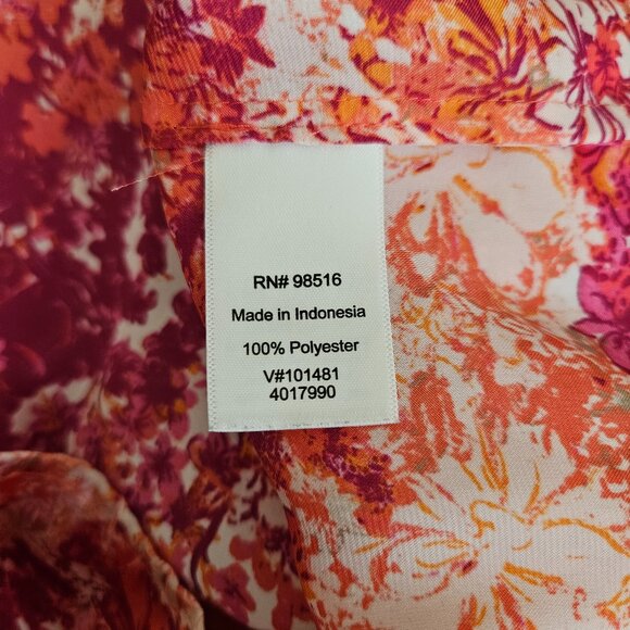 [NWOT] Coldwater Creek Multi-Color Floral Sleeveless Satin Tank Blouse - Picture 8 of 9